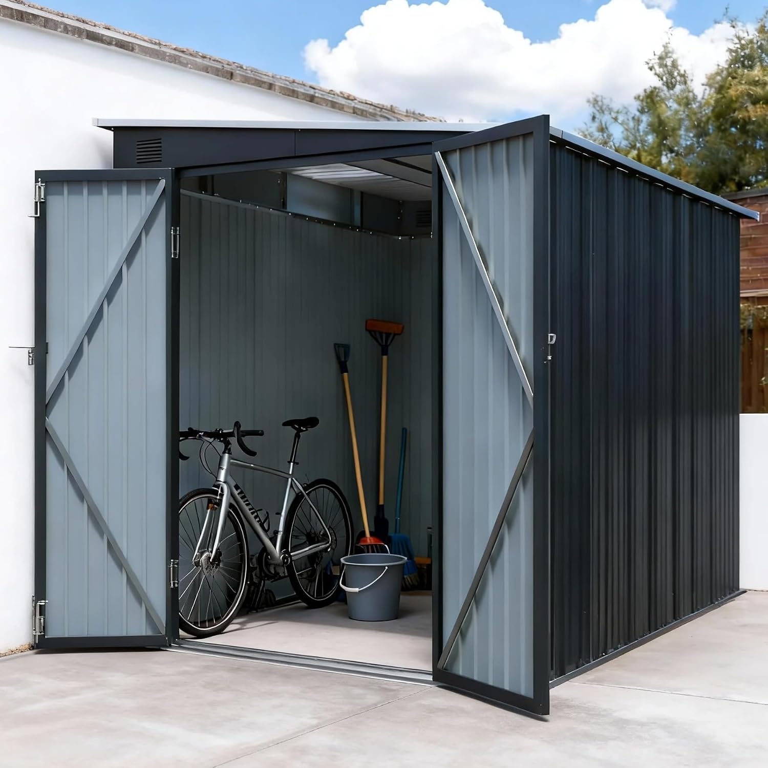 6x8 FT Metal Lean to Shed Lock - Garden Tools recension och pris