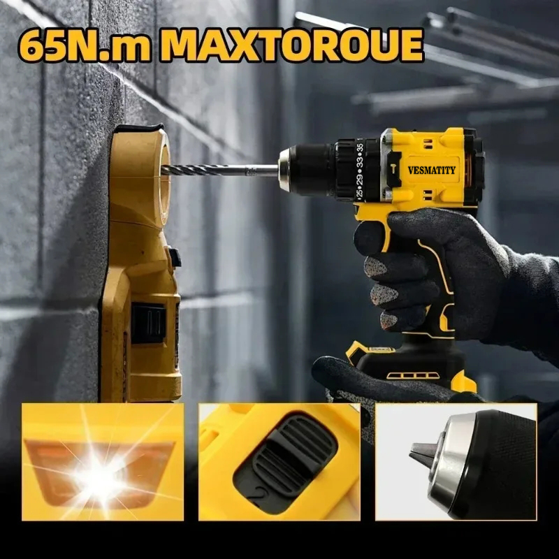 DCD805 Electric Screwdriver Im - Brushless Cordless Electric Drill 18V recension och pris