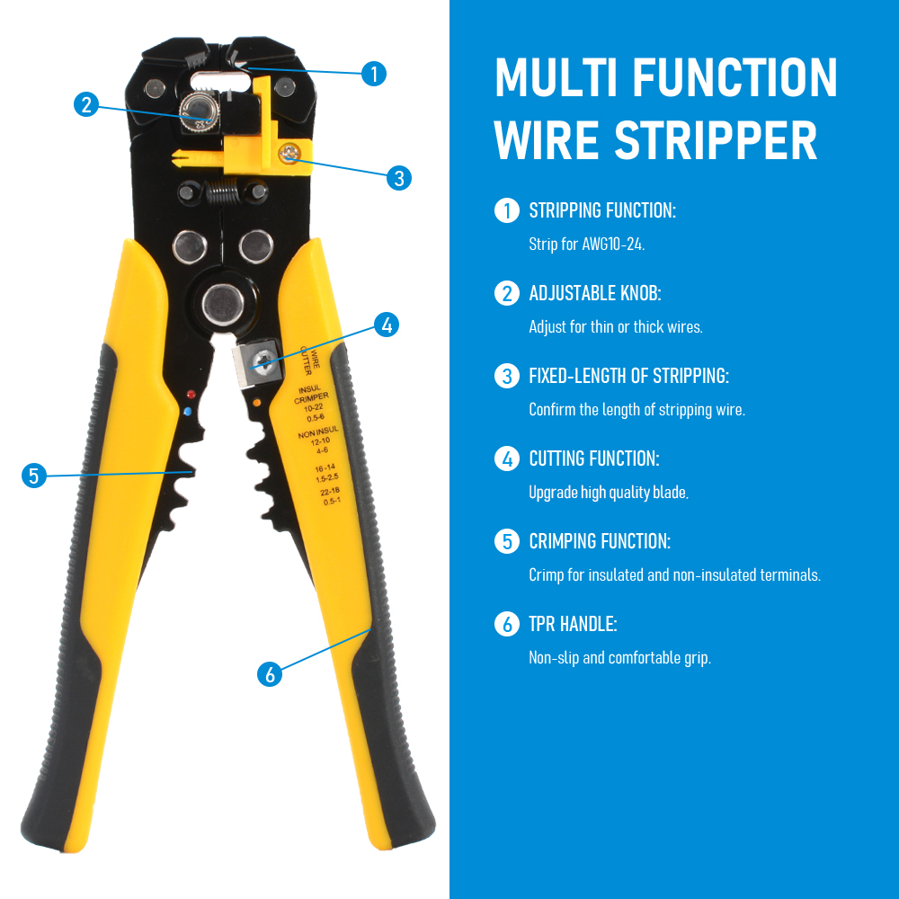 Adjustable Automatic Wire Stri - Automatic Wire Stripper Cutter recension och pris
