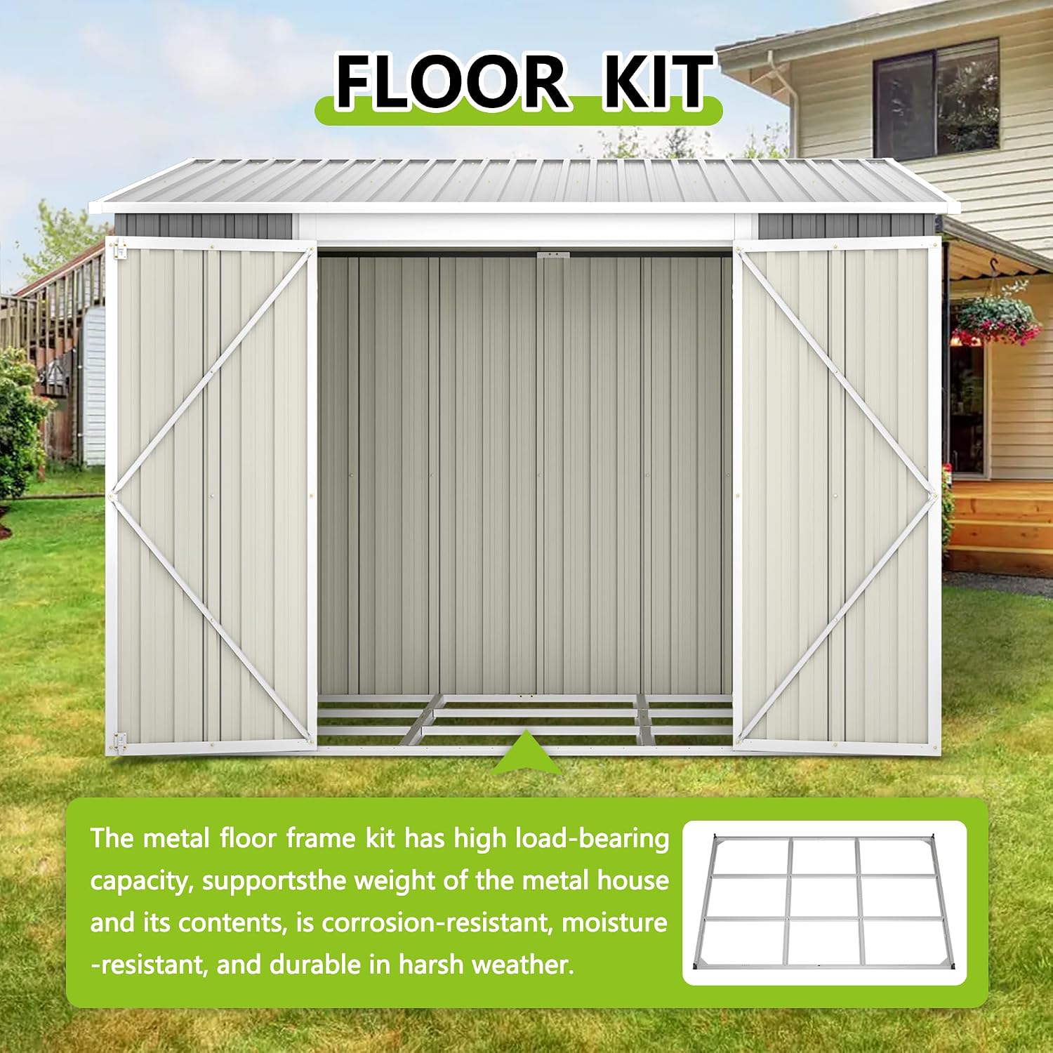 6x8FT Lean to Metal Outdoor St - Garden Tools recension och pris